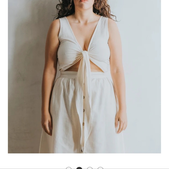 MIHA Triple Threat Tie Top Size Medium Natural Neutral Color - Picture 8 of 11